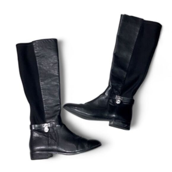 Michael Kors Black Leather Boots - Picture 1 of 5